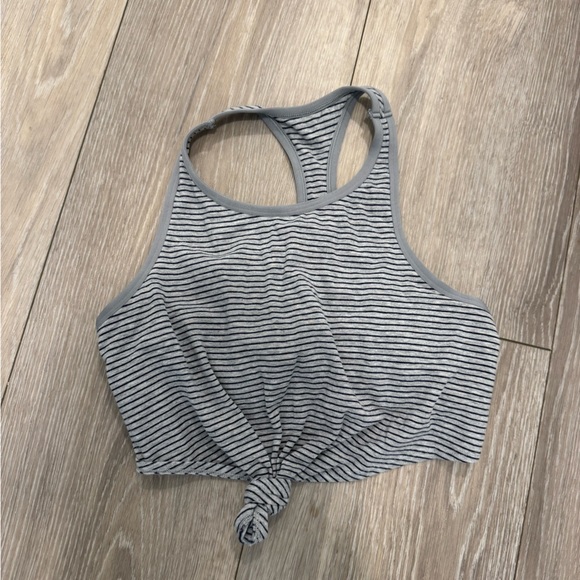 aerie Tops - Aerie chill play, move cropped stripe tank top large